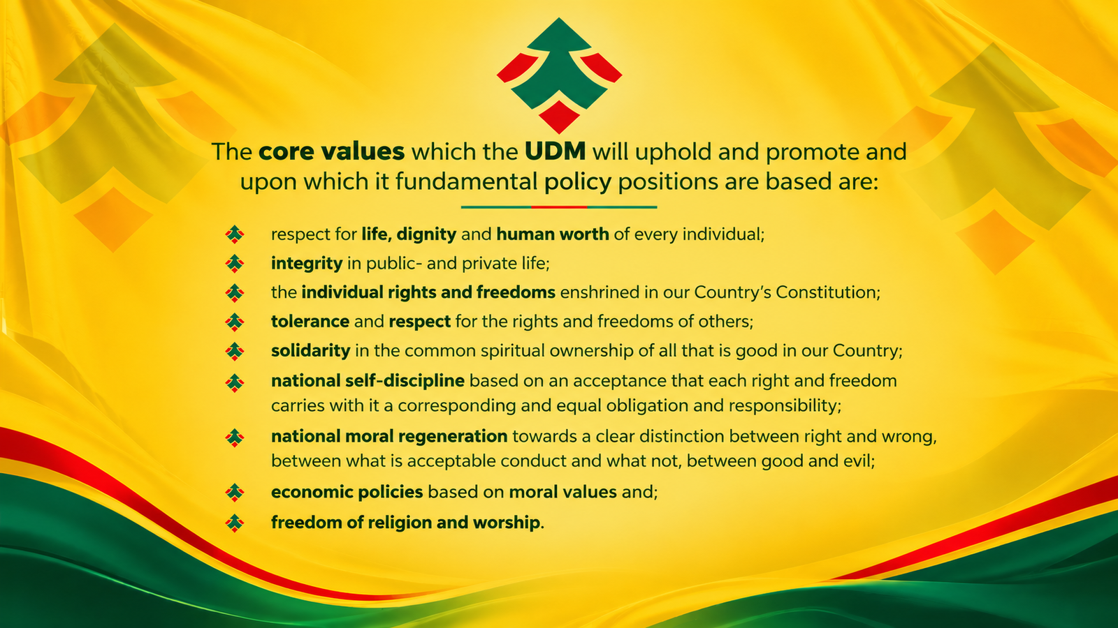 UDM Values